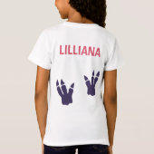 T-Shirt Dinosaur T-Rex Casquette de fête rose violet Anniv (Dos)