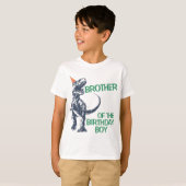 T-shirt Dinosaur T-Rex Casquette du parti Frère d'Annivers (Devant entier)