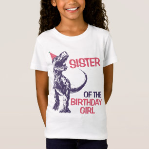 T-Shirt Dinosaur T-Rex Casquette Soeur de la fille d'anniv
