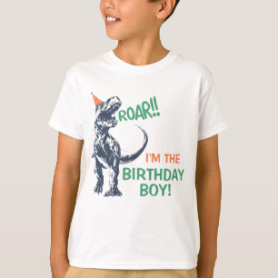 T-shirt Dinosaur T-Rex dans Casquette de fête Anniversaire