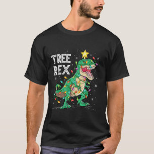 T-shirt Dinosaur T Rex Éclairage de Noël Arbre Rex Dinosau