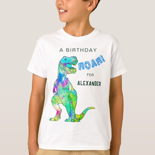 T-shirt Dinosaur T-Rex fête d'anniversaire (Devant)