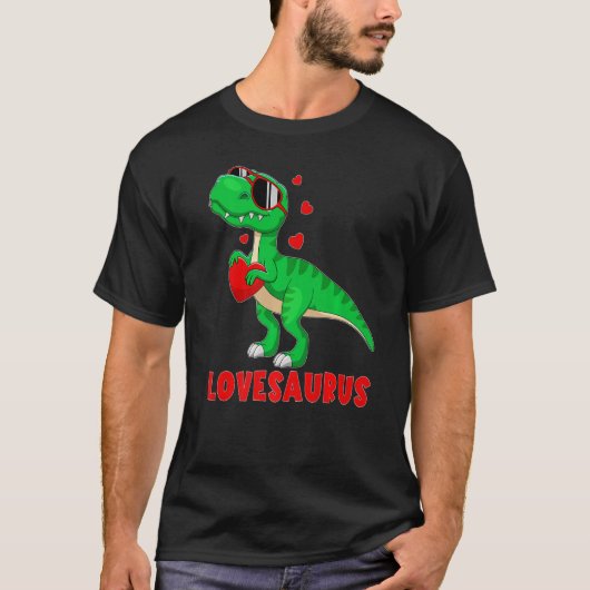 T-shirt Dinosaur T Rex Valentines Day Boys Valentine Kids (Devant)