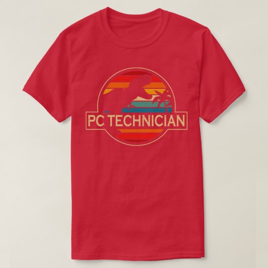 T-shirt Dinosaur, Technicien Pc (Design devant)
