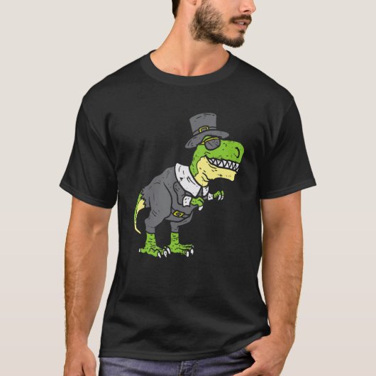 T-shirt Dinosaur Thanksgiving Boys Turkey Saurus Rex Pilgr (Devant)