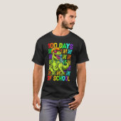 T-shirt Dinosaur Trex Happy 100th Day Of School  Boys Kids (Devant entier)