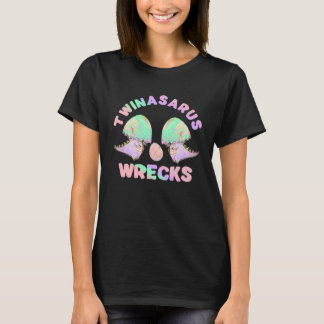 T-shirt Dinosaur Twin Sister Twinasaurus Wracks Eggs
