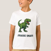 T-shirt Dinosaur Tyrannosaurus Rex Jurassic intelligent (Devant)