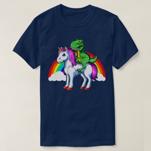 T-shirt Dinosaur Unicorn Dinosaur équitation Unicorn T Rex (Design devant)