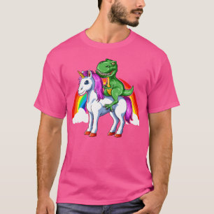 T-shirt Dinosaur Unicorn Dinosaur équitation Unicorn T Rex