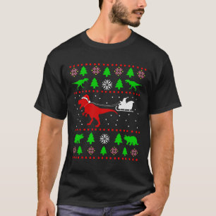 T-shirt Dinosaur Vilain Noël Pour Adultes Enfants