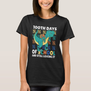 T-shirt Dinosaure 100ème Jours D'école Et Toujours Amoureu