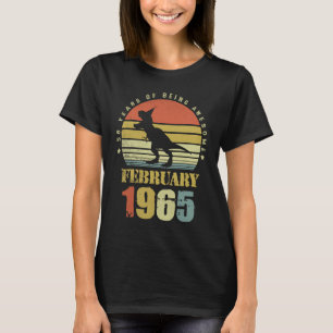 T-shirt Dinosaure 58 Ans Février Depuis 1965 58e Bir