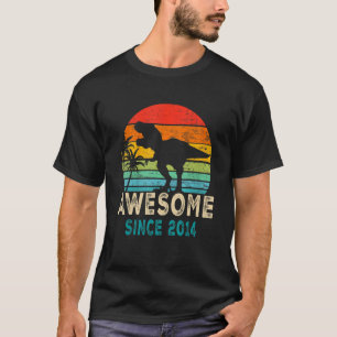 T-shirt Dinosaure 8 ans stupéfiant depuis 2014 8e annivers