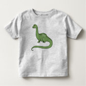 T-shirt Dinosaure à col long mou pour enfants (Devant)