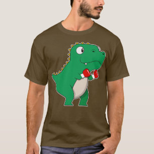 T-shirt Dinosaure à la boxe avec gants de boxe