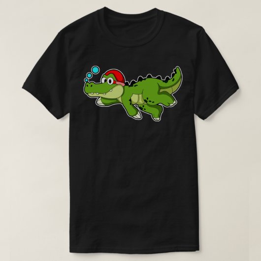 T-shirt Dinosaure à nager sous l'eau (Design devant)