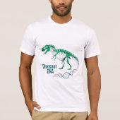 T-shirt Dinosaure ADN Squelette - Code génétique préhistor (Devant)