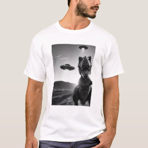 T-shirt Dinosaure Alien Dinosaure OVNI Selfie Dinosaure av