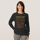 T-shirt Dinosaure Alphabet Dino Types Identification A (Devant entier)