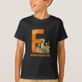 T-shirt Dinosaure Alphabet E type Elasmosaurus (Devant)