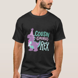 T-shirt Dinosaure Anniversaire Cousin Saurus T Rex Match d