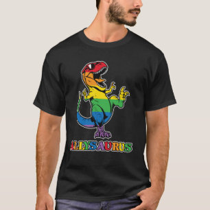 T-shirt Dinosaure Arc-en-ciel Allysaurus Fierté LGBT - Fie