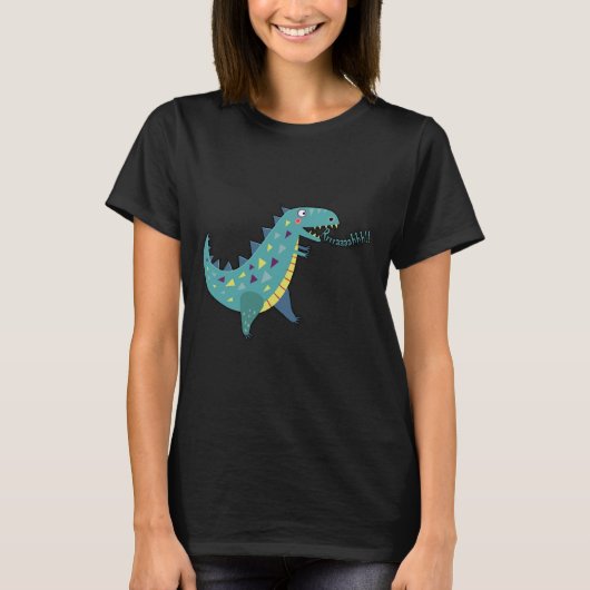 T-shirt Dinosaure bleu T Rex Ba (Devant)