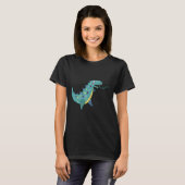 T-shirt Dinosaure bleu T Rex Ba (Devant entier)