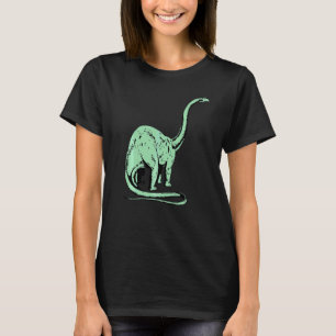T-shirt Dinosaure Brontosaurus Mignon Pied Préhistorique D