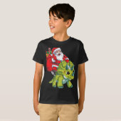 T-shirt Dinosaure Christmas Boys X (Devant entier)