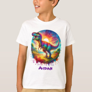 T-shirt Dinosaure coloré amusant