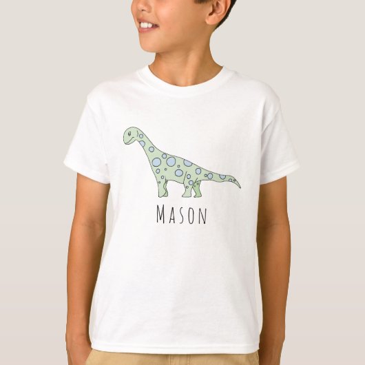 T-shirt Dinosaure Cool Doodle du garçon personnalisé avec  (Devant)