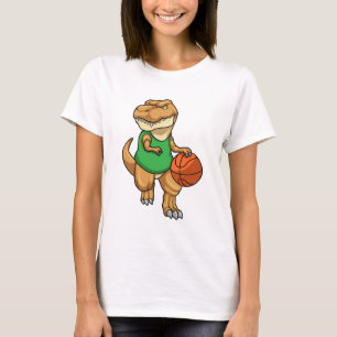 T-shirt Dinosaure dans Sports avec basket-ball