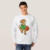 T-shirt Dinosaure dans Sports avec basket-ball (Devant entier)