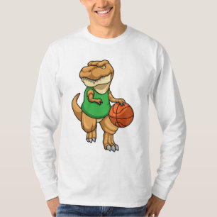 T-shirt Dinosaure dans Sports avec basket-ball