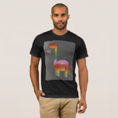 T-shirt Dinosaure d'arc-en-ciel (Devant entier)
