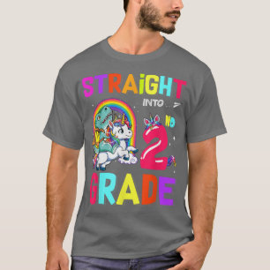 T-shirt Dinosaure de 2e année Unicorne Retour à S