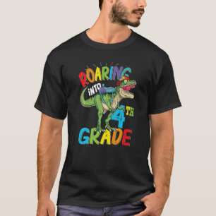 T-shirt Dinosaure De 4E Année Rôti À L'École Pour Garçon