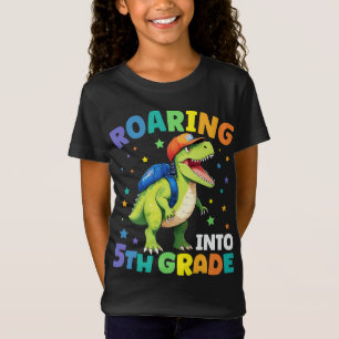 T-Shirt Dinosaure de 5e année T Rex Retour à l'école