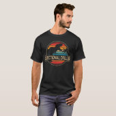T-shirt Dinosaure de foreuse directionnelle (Devant entier)