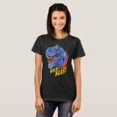 T-shirt Dinosaure de la bête sauvage rex plus grand visage (Devant entier)