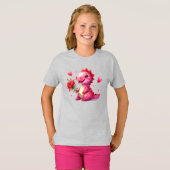 T-shirt Dinosaure de la Saint Valentin (Devant entier)