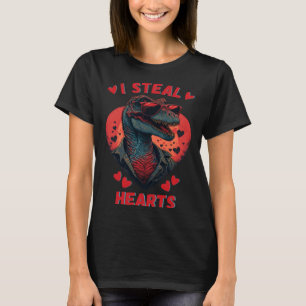 T-shirt Dinosaure de la Saint-Valentin Je vole les cœurs d
