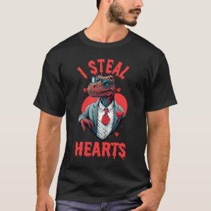 T-shirt Dinosaure de la Saint-Valentin Je vole les cœurs d
