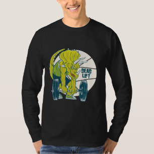 T-shirt Dinosaure de levage - Triceratop Poids Lifting
