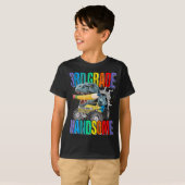 T-shirt Dinosaure de monstre de 3e année (Devant entier)