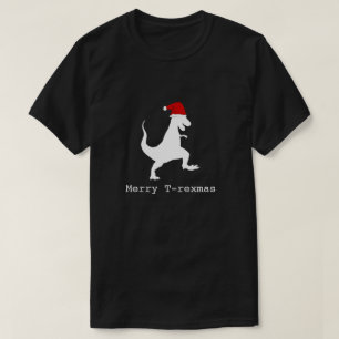 T-shirt Dinosaure de Noël amusant 'Joyeux T-rexmas'
