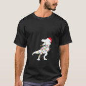 T-shirt Dinosaure de Noël des femmes Pyjamas T Rex Xmas Lu (Devant)