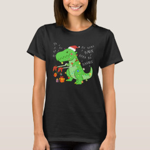 T-shirt Dinosaure De Noël Fa Ra Rawr Avec Le Casquette De 